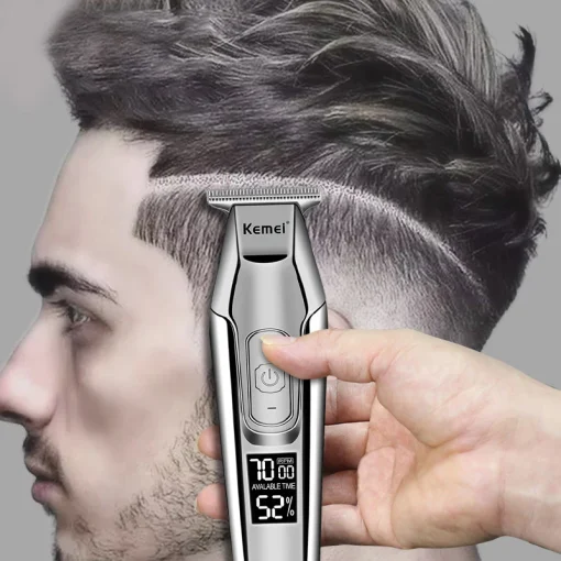 Máquina para cortar pelo de barbero profesional Kemei