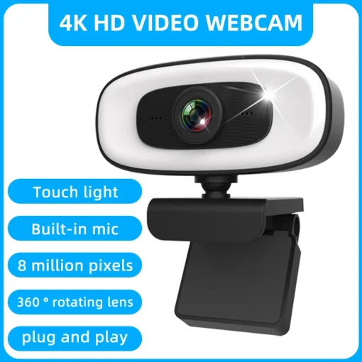 Micro 4K Webcam para Computadora 2K