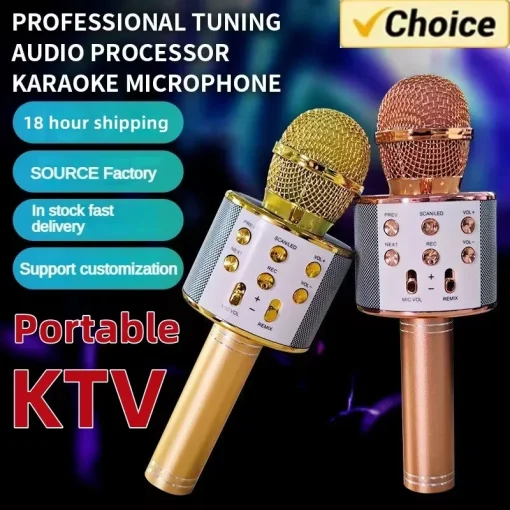 Micrófono Karaoke Portátil USB Inalámbrico y Altavoz K11 Profesional