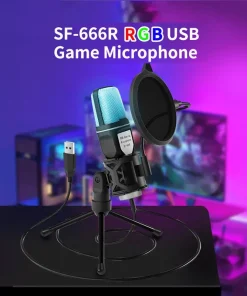 Micrófono USB RGB Condensador Gaming