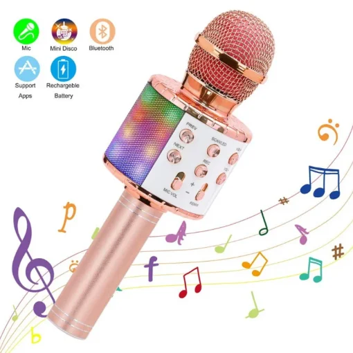 Micrófono de karaoke inalámbrico 5 en 1 con Bluetooth