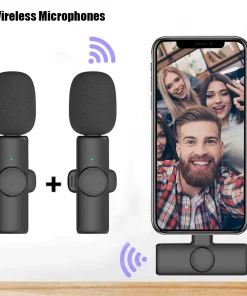 Micrófono inalámbrico profesional K11 para iPhone, iPad, portátil, Android, gaming en vivo, grabación de vídeo, entrevistas, negocios
