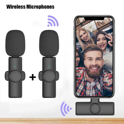 Micrófono inalámbrico profesional K11 para iPhone, iPad, portátil, Android, gaming en vivo, grabación de vídeo, entrevistas, negocios