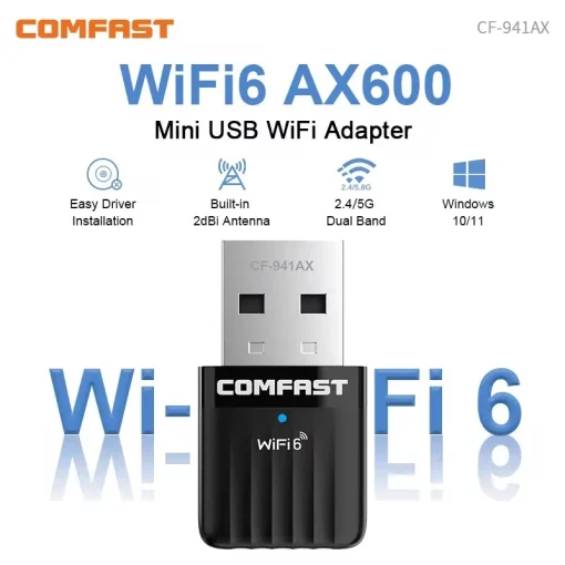 Mini Adaptador USB Wifi 6