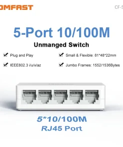 Mini Switch Ethernet 5 Puertos 100Mbps