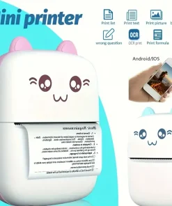 Mini impresora portátil de bolsillo con impresión inalámbrica sin tinta