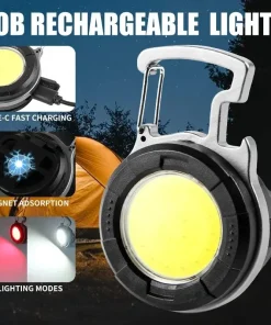 Mini linterna llavero COB portátil LED