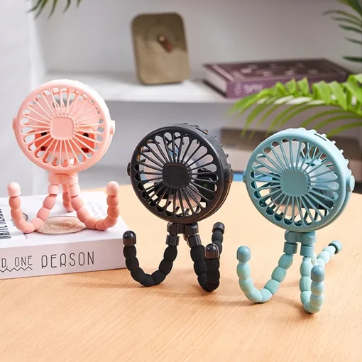 Miniventilador recargable por USB multiusos Octopus