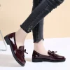 Mocasines de piel sintética para mujer