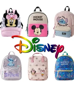 Mochila de Dibujos Disney Stitch, Mickey Mouse, Minnie