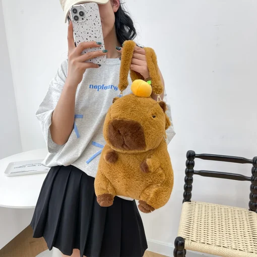 Mochila de Felpa de Capibara Kawaii