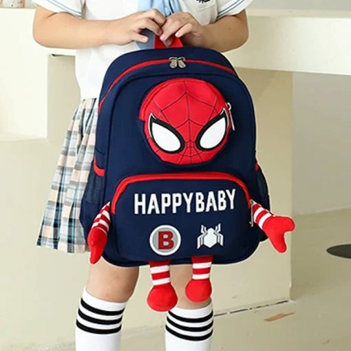 Mochilas Spiderman Héroes Estudiantes Escolar Dibujos