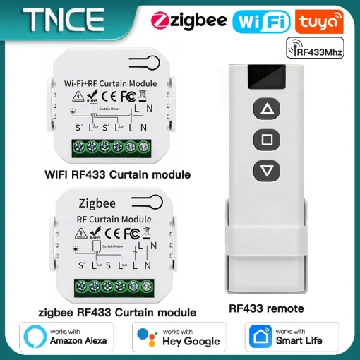 Módulo WiFi ZigBee RF433MHz Tuya TNCE