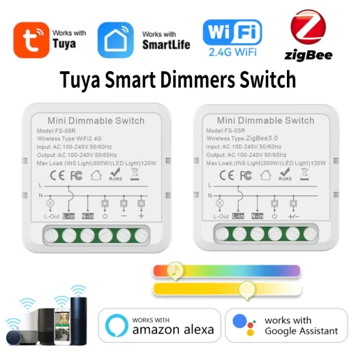 Módulo de interruptor atenuador inteligente ZigBee WiFi de Tuya