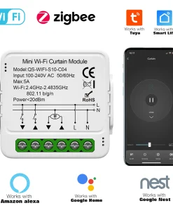 Módulo interruptor cortina Zigbee WiFi de Tuya