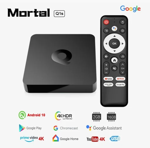 Mortal Q1S Android 10.0 Caja TV