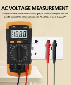 Multimetro digital LCD A830L, voltaje AC DC, diodo, función de timbre, frecuencia, prueba de corriente, pantalla luminosa