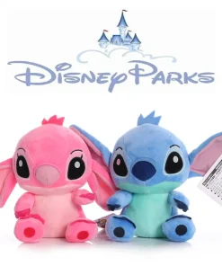 Muñecas de peluche Stitch anime de Dibujos animados Disney azules y rosadas