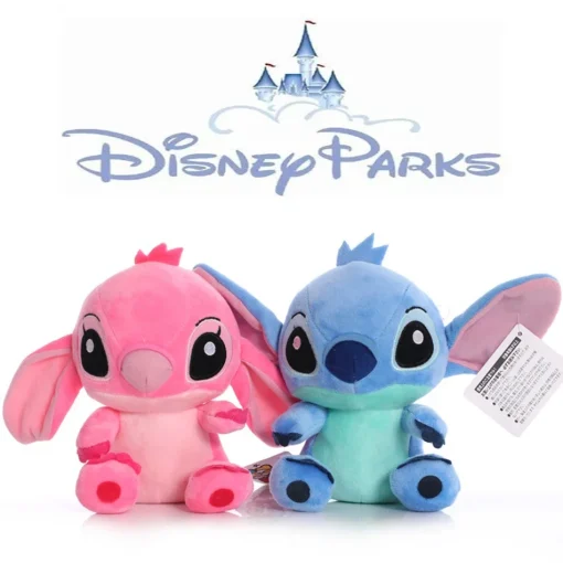 Muñecas de peluche Stitch anime de Dibujos animados Disney azules y rosadas