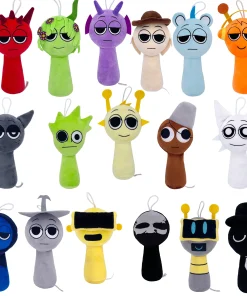 Muñecas de peluche suaves de dibujos animados Sprunki para juegos de terror