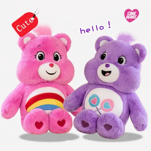 Muñeco de peluche MINISO de 40 cm de oso cariñoso del arcoíris