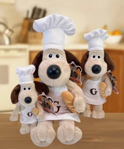 Muñecos de peluche Gromit y Wallace estilo Chef