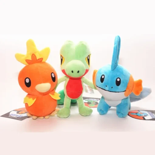 Muñecos de peluche Pokémon, Torchic, Treecko, Mudkip