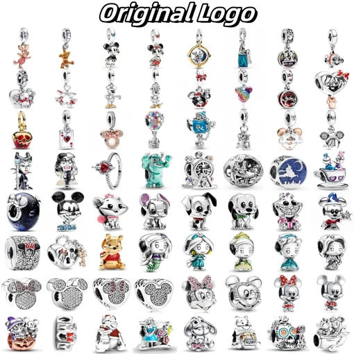 Nueva bola DIY 925 de plata de ley con Minnie, Stitch, póquer y Vinnie