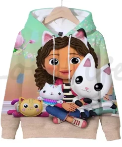 Nueva sudadera con capucha de otoño Gabbys Dollhouse