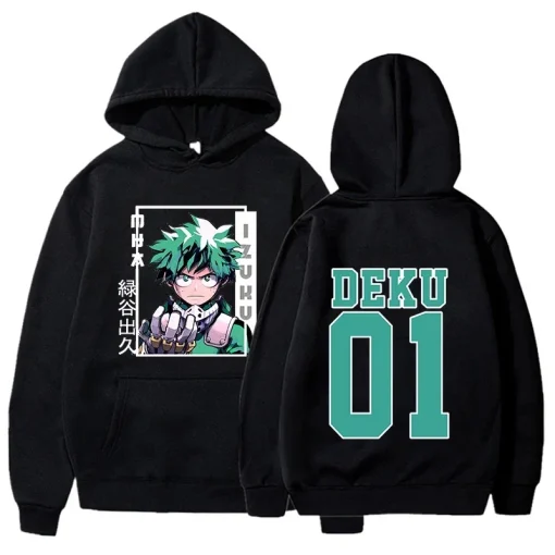 Nueva sudadera con capucha impresa de anime Deku 01