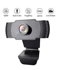 Nueva webcam 1080P Full HD con micrófono de luz de relleno LED