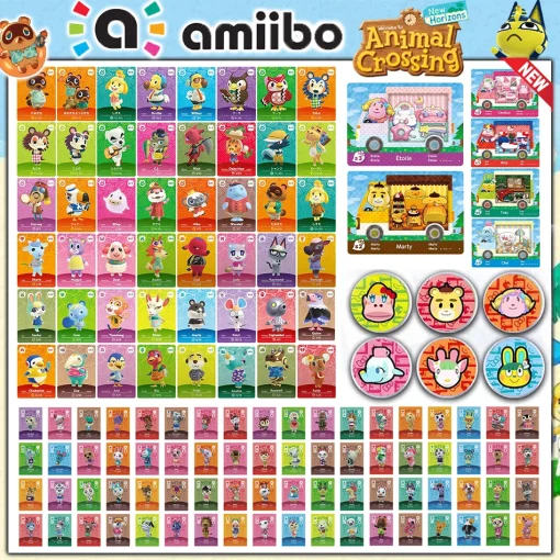 Nuevas 50 cartas amiibo de juego de moda Animal Crossing New Horizons Splatoon 3 figuras Kawaii roles NS Switch 3DS Set colecciona mini cartas NFC