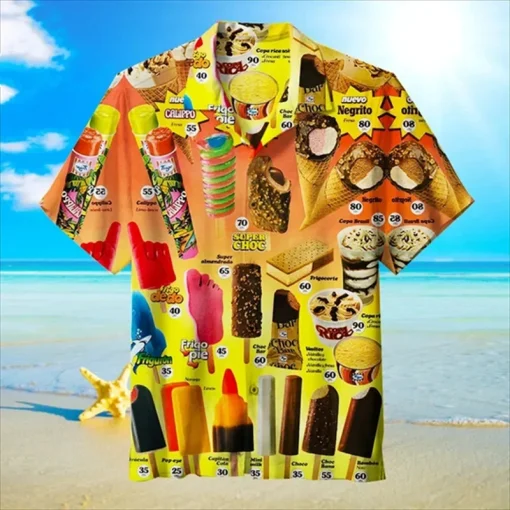 Nuevas tendencias de diseño Camisetas de helado en impresión 3D, elegantes y modernas para fiestas de playa