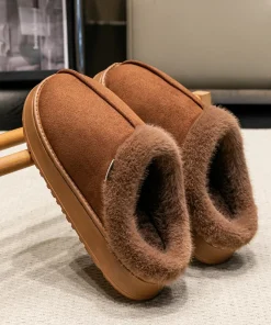 Nuevas zapatillas de casa borrosas para hombre de invierno