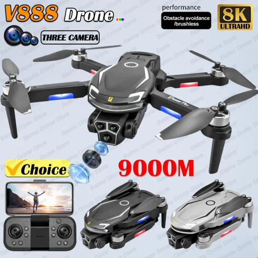 Nuevo Drone V888 RC sin escobillas 8K