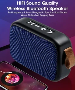 Nuevo altavoz Bluetooth inalámbrico para exteriores Mini altavoz portátil para tarjetas de tela para el hogar