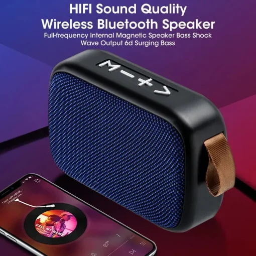 Nuevo altavoz inalámbrico Bluetooth, portátil, para exteriores, mini subwoofer, altavoz de tela para tarjetas domésticas