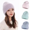 Nuevo gorro de invierno de piel de conejo real de 2023