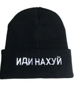 Nuevo gorro de moda con inscripción en ruso ИДИ НА ХУЙ