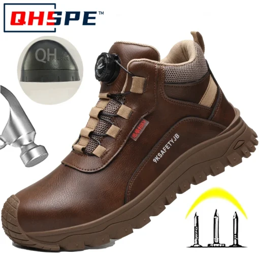 Nuevos zapatos de seguridad para hombres aislados de 6KV, impermeables, antipinchazos, antideslizantes, cómodos y transpirables