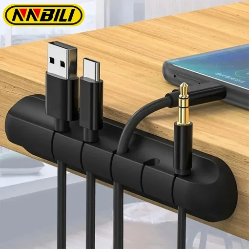 Organizador de cables de silicona para USB NNBILI