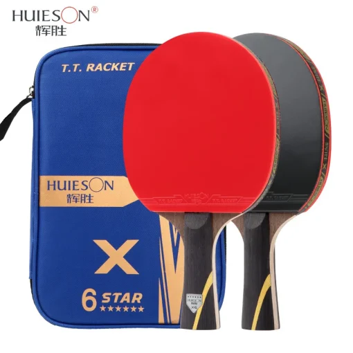 Paleta de tenis de mesa de fibra de carbono Huieson 6 estrellas