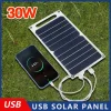 Panel solar 30W, USB, resistente al agua, para exterior