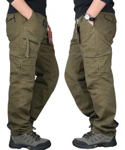 Pantalón camuflaje hombre senderismo caza algodón