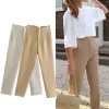 Pantalón de mujer TRAFZA liso y elegante