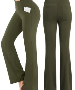 Pantalones anchos elegantes de cintura alta para mujer