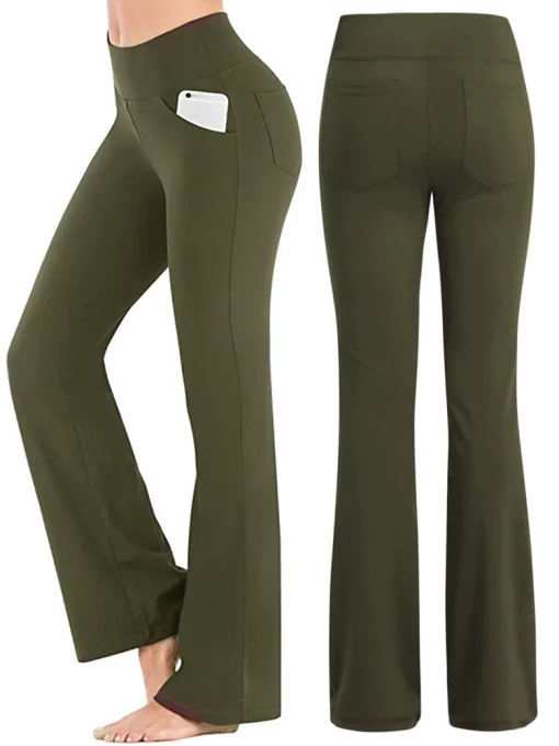 Pantalones anchos elegantes de cintura alta para mujer