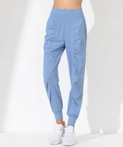 Pantalones capri deportivos sueltos de yoga para mujer