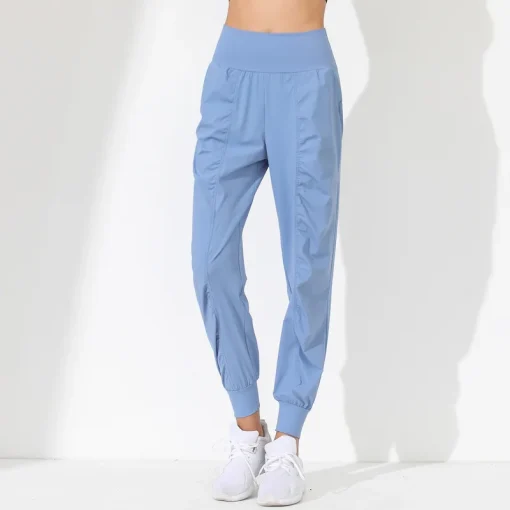 Pantalones capri deportivos sueltos de yoga para mujer