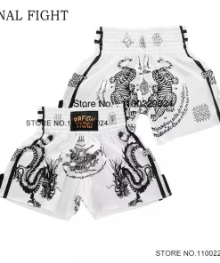 Pantalones cortos de Muay thai Tigre Dragón Impresión